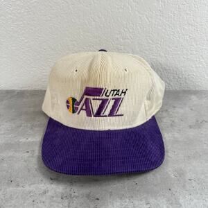 Vintage Utah Jazz corduroy snapback hat official NBA hat
